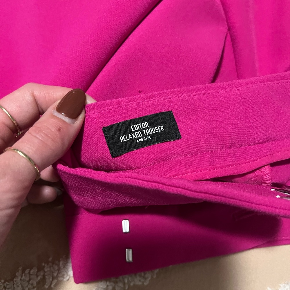 Express Editor Pink Relaxed Trousers